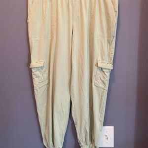 Anybody Women's Leisure Pants M Green Elastic Waist Casual Relaxed Fit